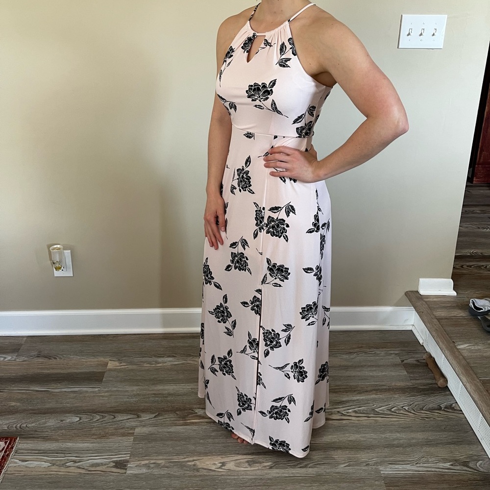 Pink maxi halter top sundress